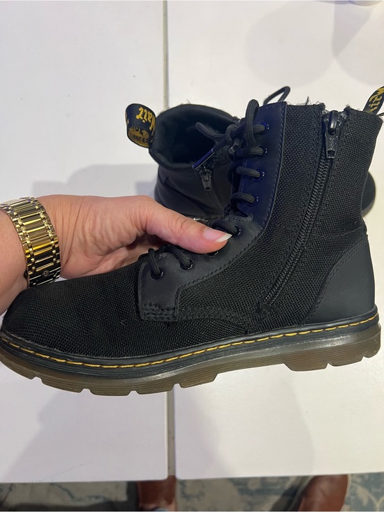 Dr. Martens Doc Combs J Black Combat Boots Canvas Zip - M 5- W 6 main image 7